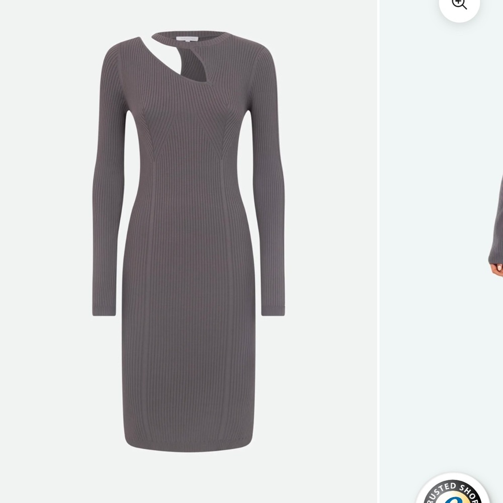 Patrizia Pepe Charcoal Long Sleeve Dress